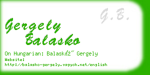 gergely balasko business card